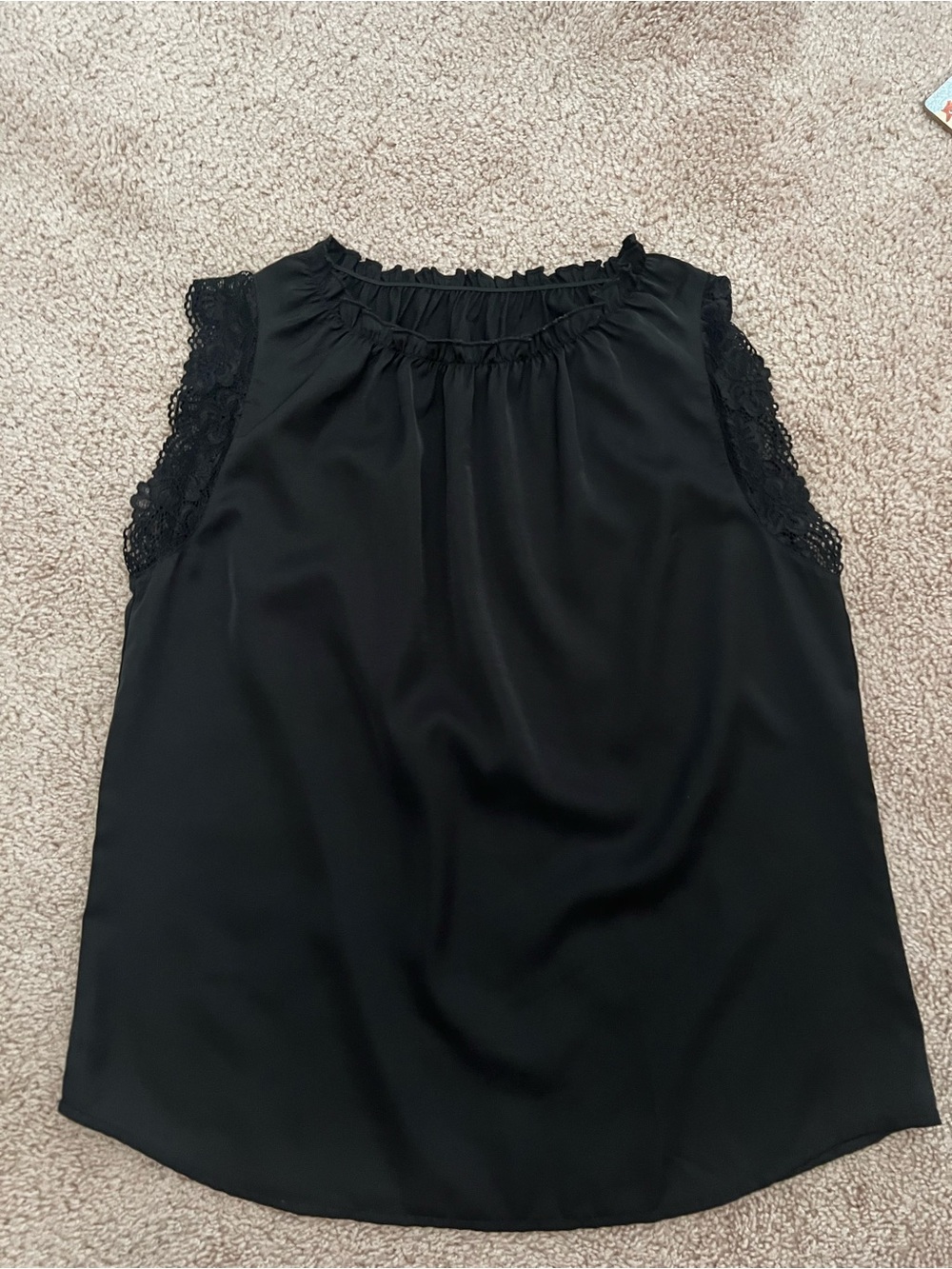 Grace Karin Black Lace-Trim Sleeveless Camisole